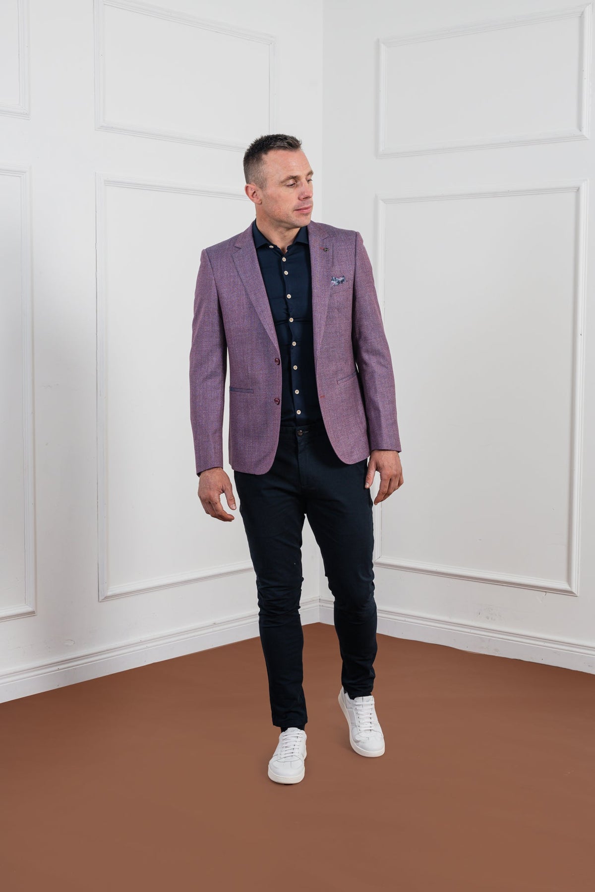 Men's Tommy Bowe Faldella Blush Blazer-Model Full Front View