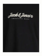 JACK JONES ORIGINALS Montauk Type Front Tee-Black Black model front view