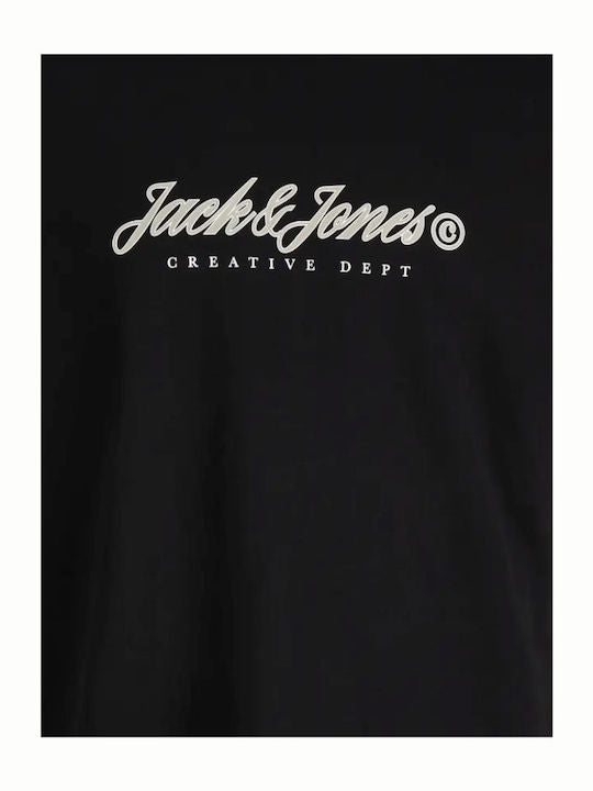 JACK JONES ORIGINALS Montauk Type Front Tee-Black Black model front view