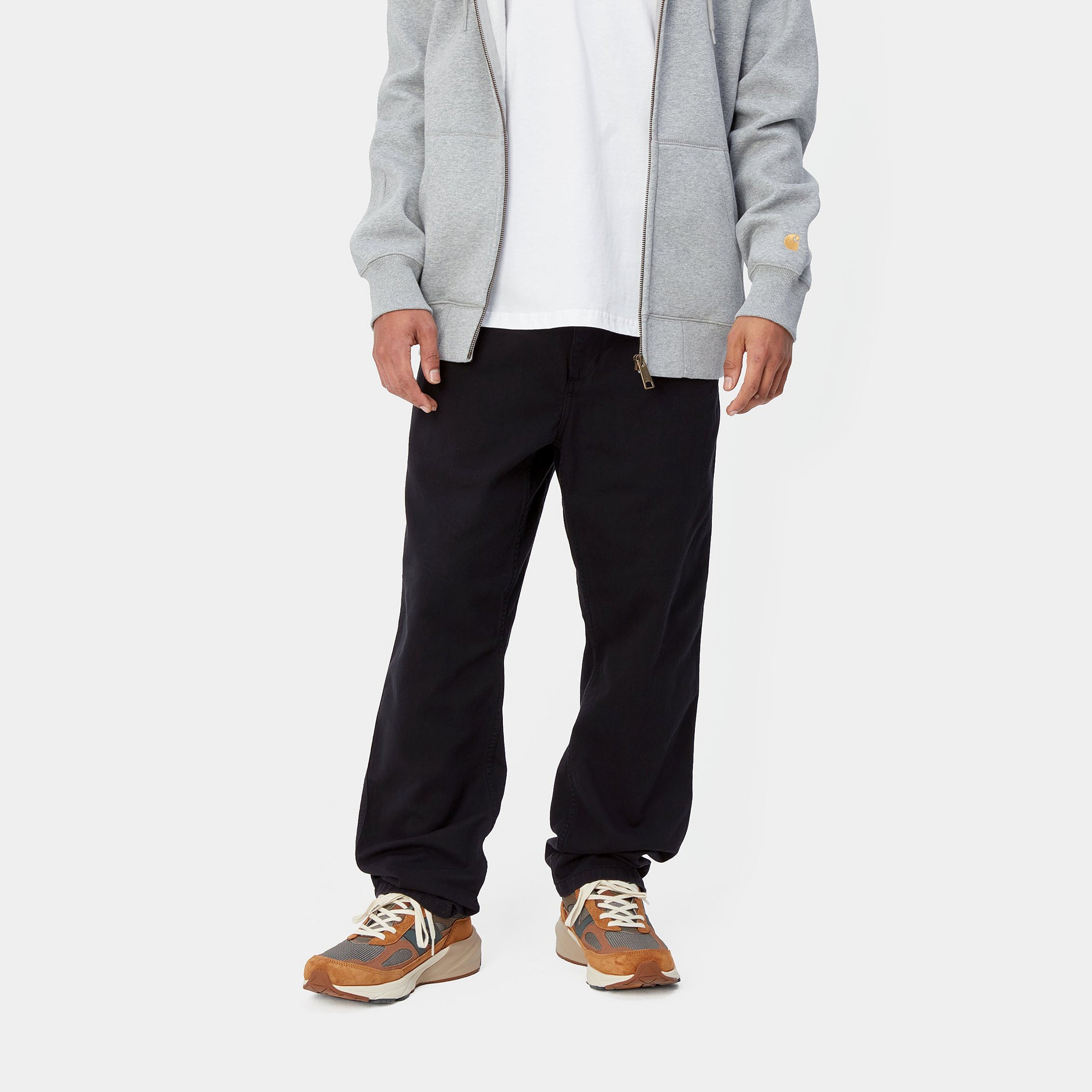 Carhartt WIP Flint Pant-Black BLACK front view