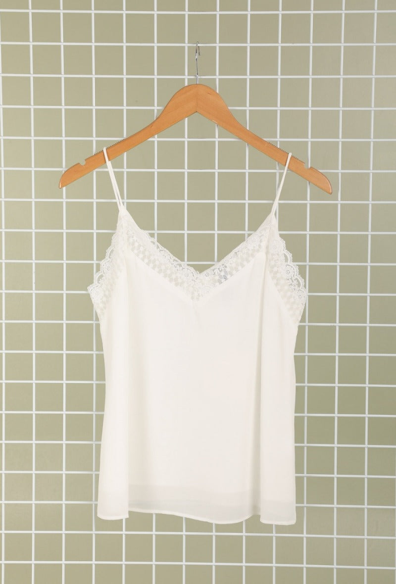 White Tank Top With Lace