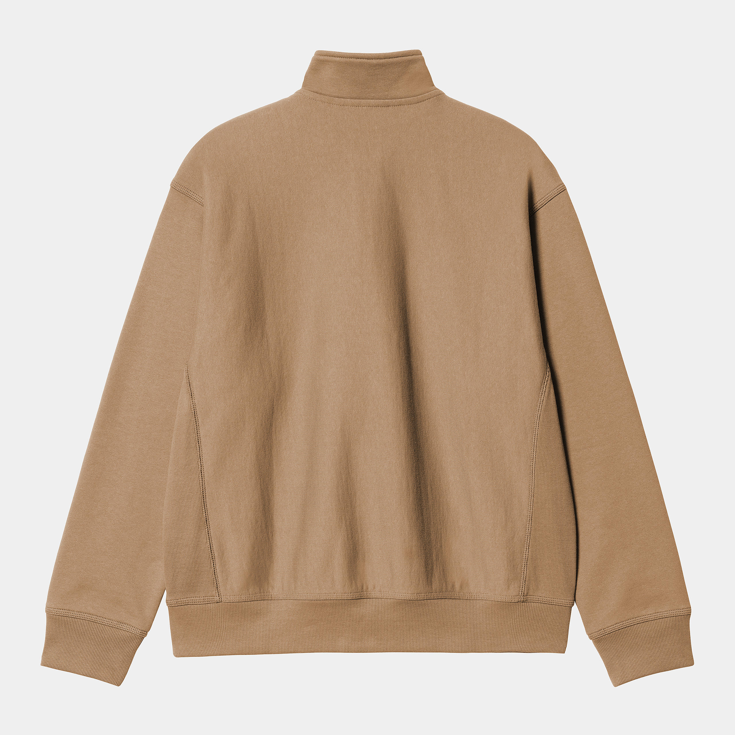 Men's Half Zip American Script Sweat-Peanut-Back View