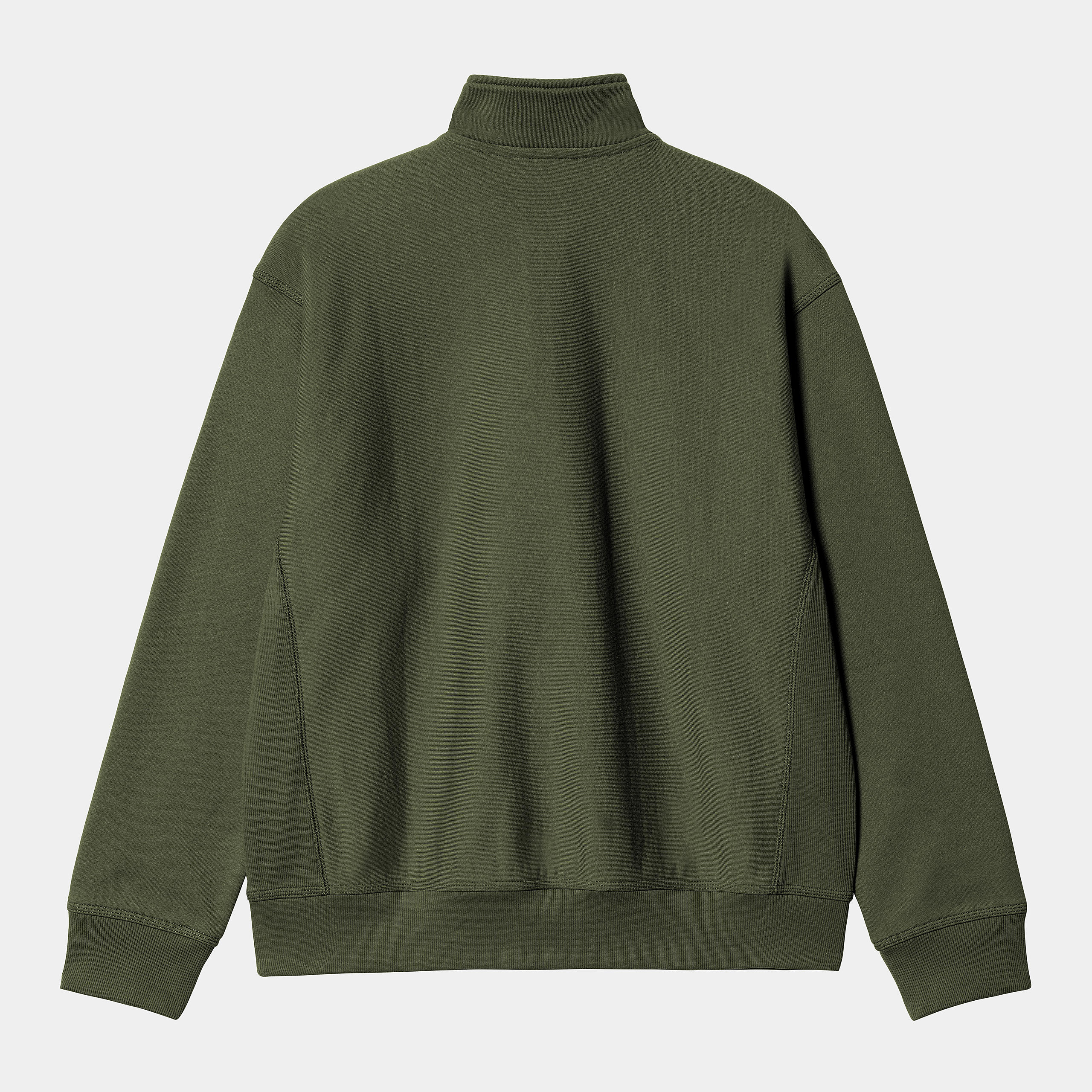 Men's Half Zip American Script Sweat-Tarragon-Back View