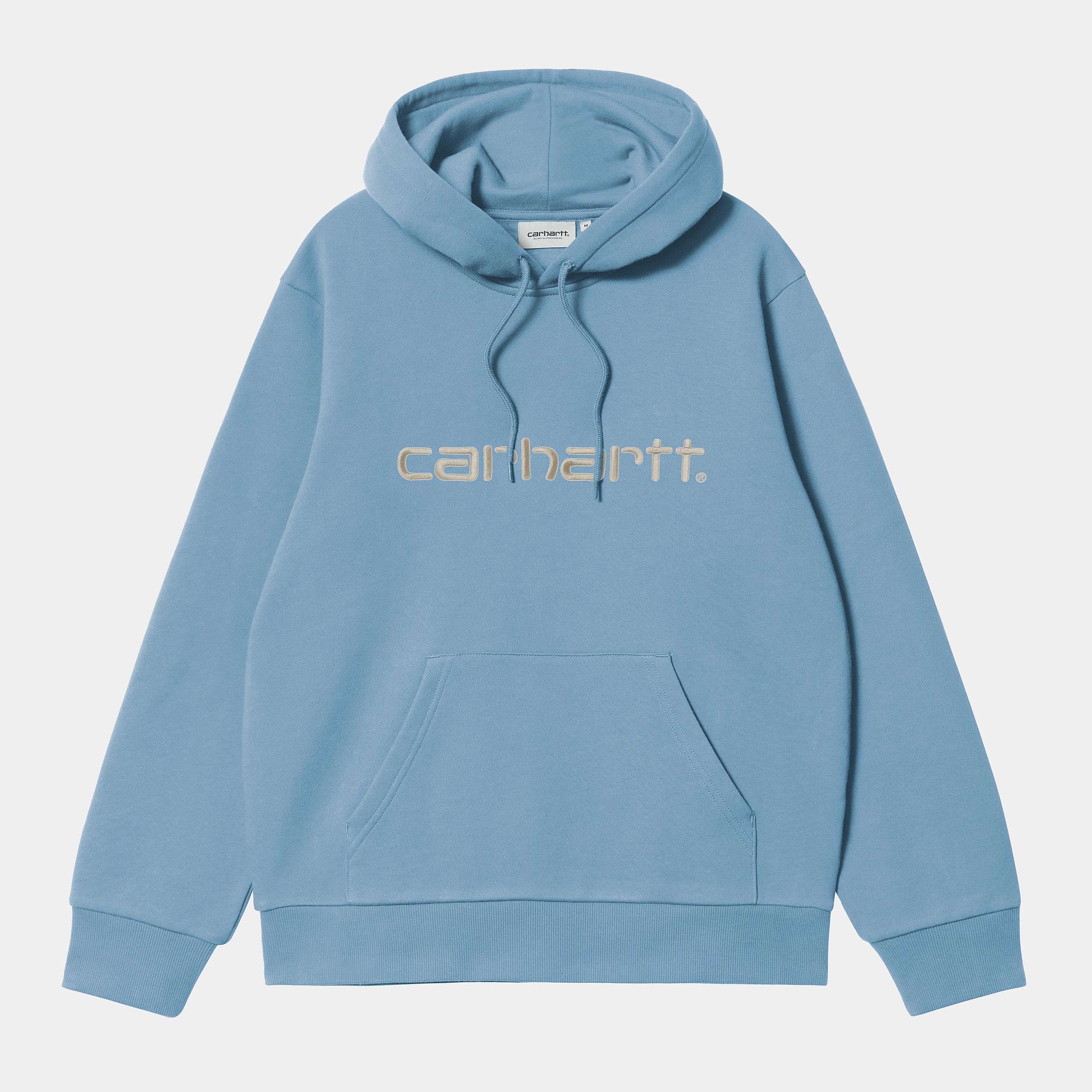 Men'sHooded Carhartt Sweat-Bluebird / Fleur De Sel-Front View