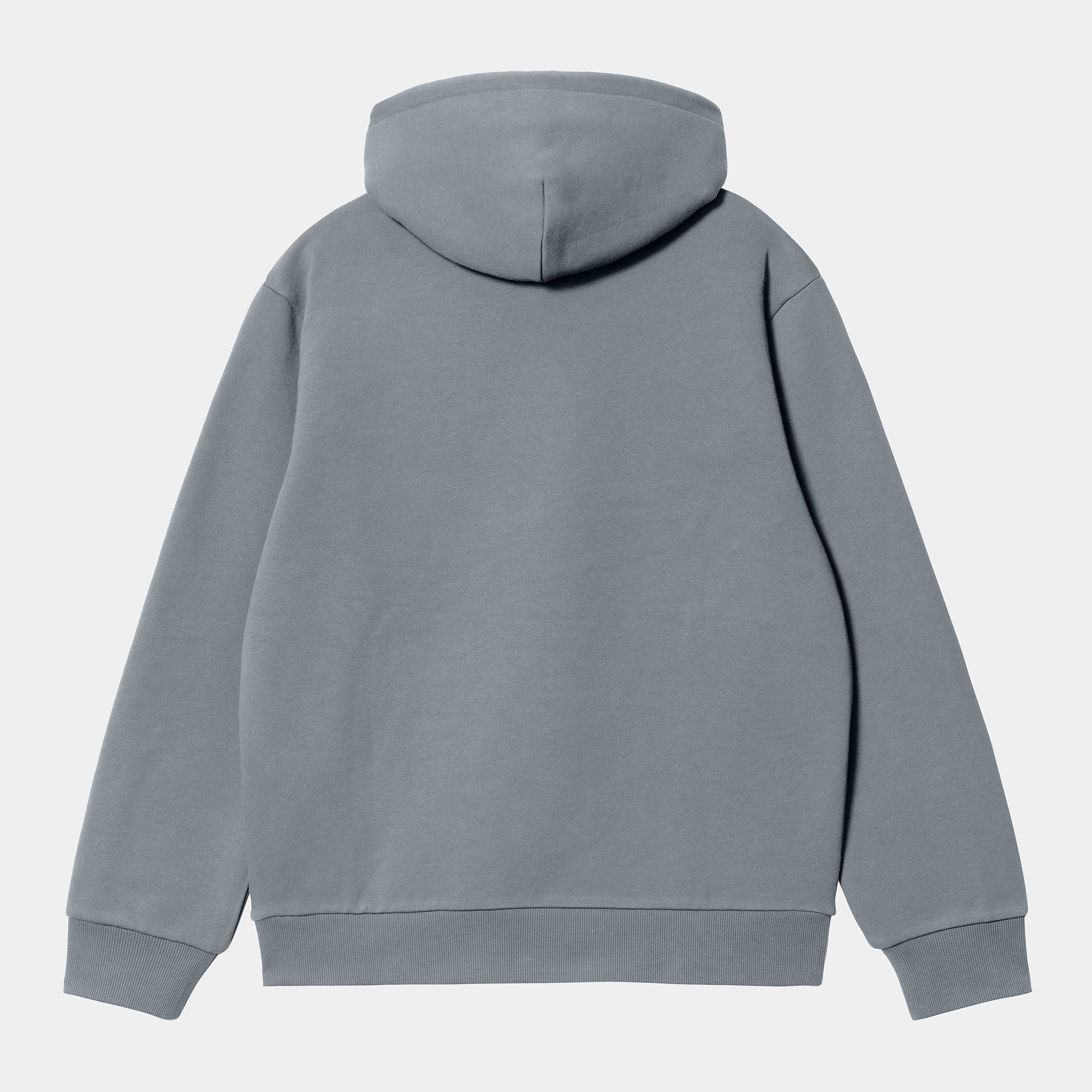 Men's Hooded Carhartt Sweat-Dove Grey / Wax-Back View