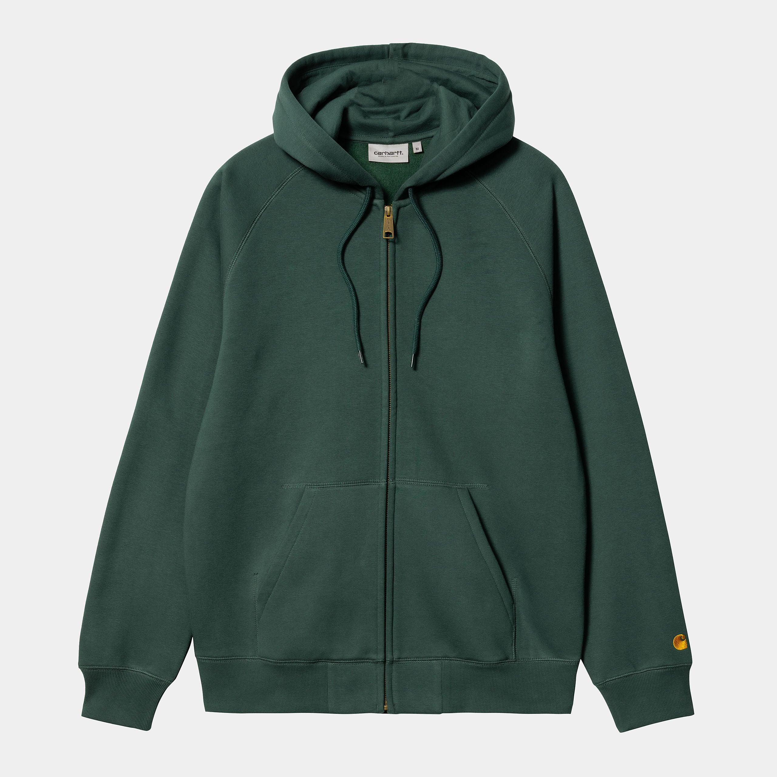 Men's Hooded Chase Jacket-Discovery Green / Gold-Front View