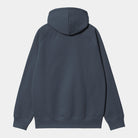 Carhartt WIP Hooded Chase Sweat-Dusky Blue / Gold Dusky Blue / Gold model front view