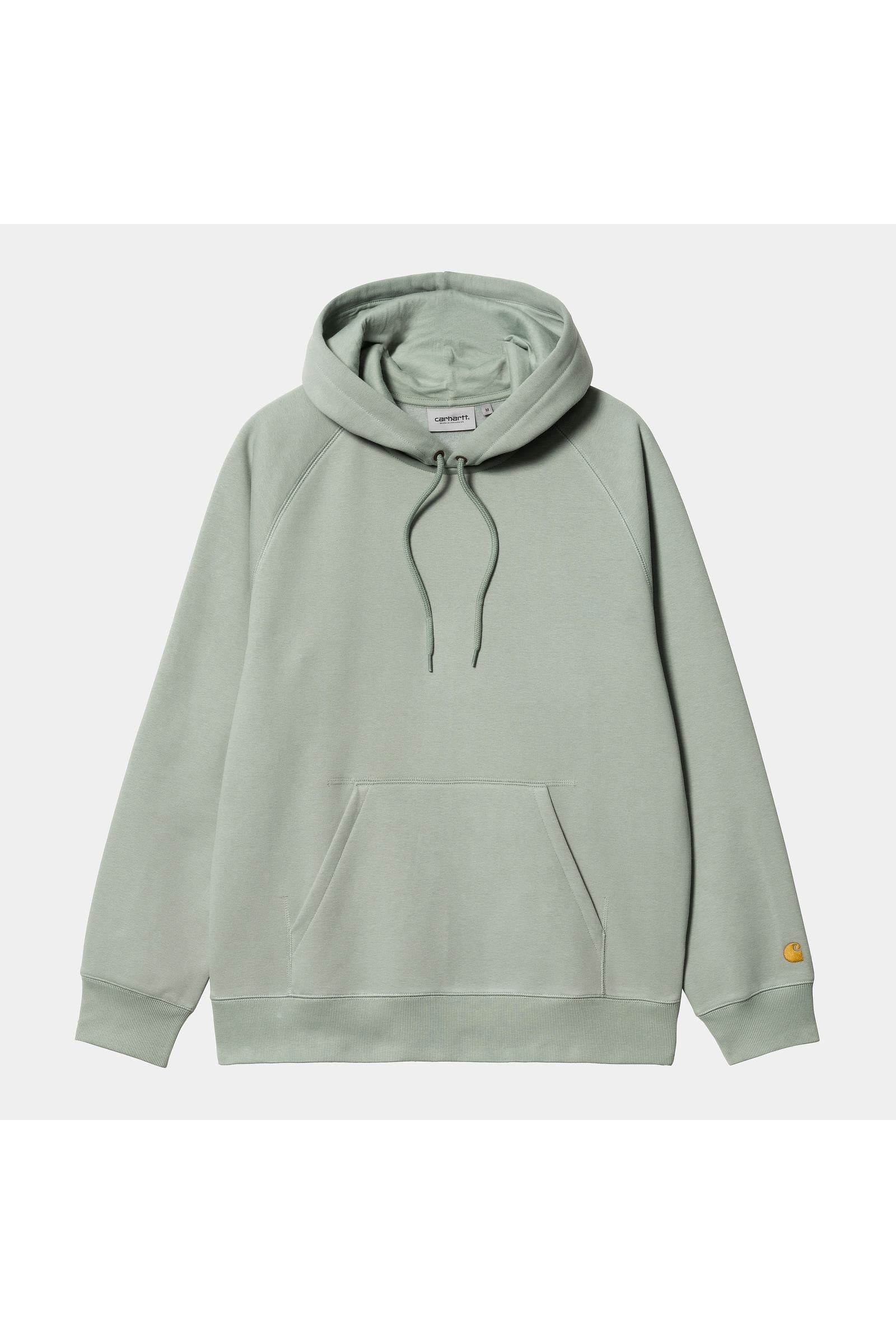 Hooded Chase Sweat-Glassy Teal / Gold-Flat front view