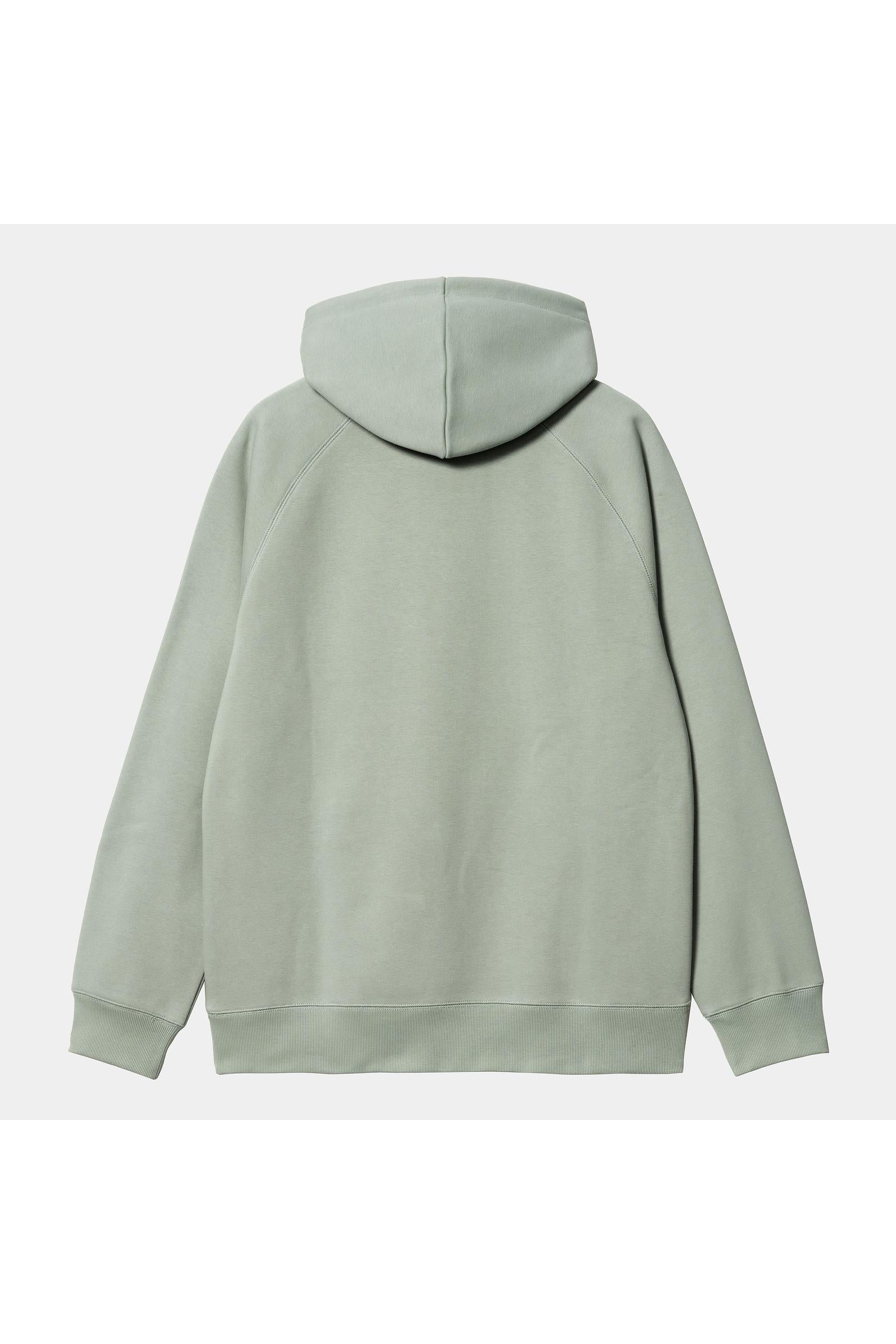 Hooded Chase Sweat-Glassy Teal / Gold-Flat back view