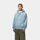 Carhartt WIP Hooded Nelson Sweat Hood-Clay Blue Clay Blue front view