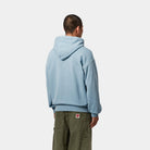 Carhartt WIP Hooded Nelson Sweat Hood-Clay Blue Clay Blue model front view