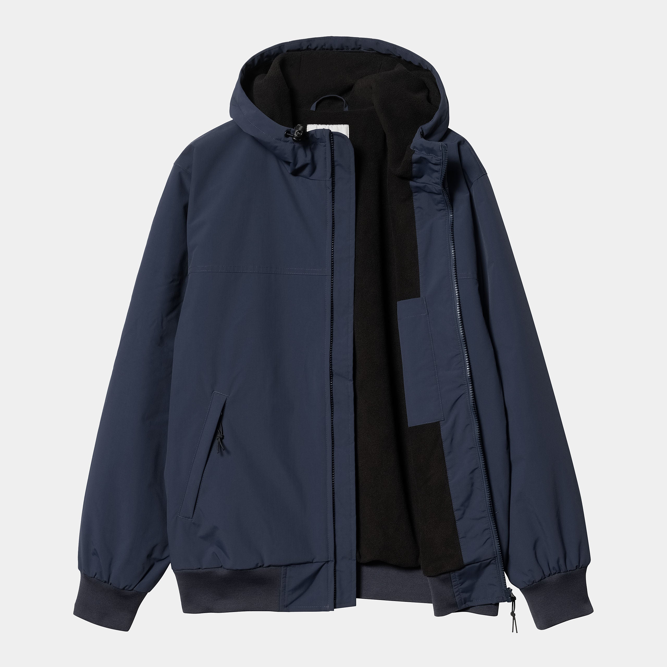 Men's Hooded Sail Jacket-Air Force Blue / White-Inside Jacket View