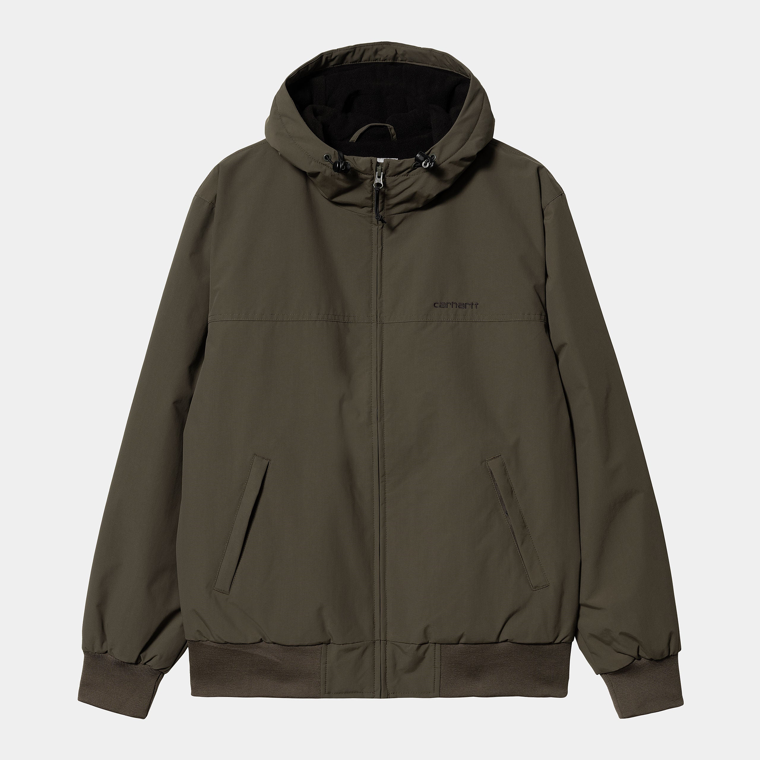 Men's Hooded Sail Jacket-Cypress / Black-Ghost Front View
