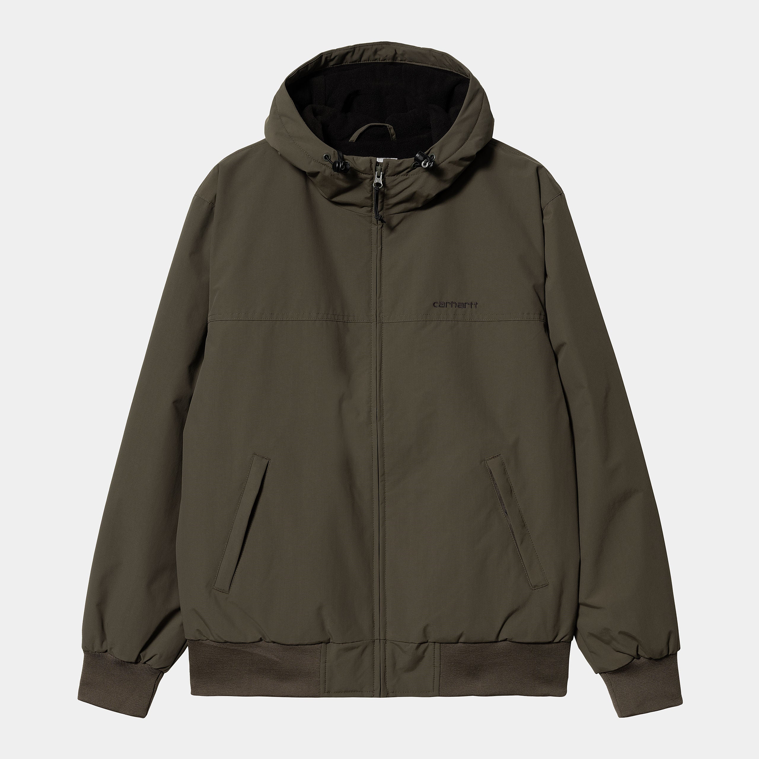 Carhartt WIP Hooded Sail Jacket-Cypress / Black Cypress / Black side view