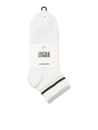 Jack Jones Youths Boston Short Tennis Socks 3 Pack Junior-Bright White Bright White model front view