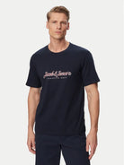 JACK JONES ORIGINALS Montauk Type Front Tee-Sky Captain Sky Captain front view