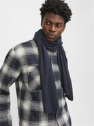 JACK & JONES DNA Knitted Men's Scarf Black side view
