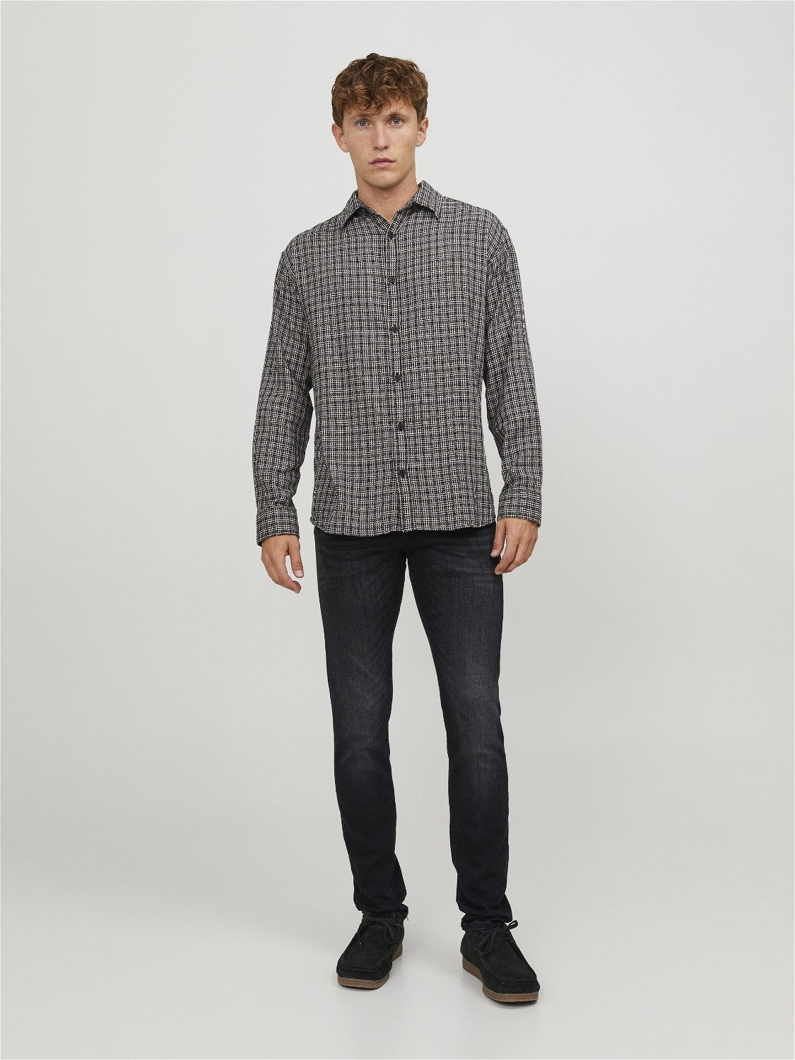 JACK & JONES Glenn Icon 557 Slim Black Washed Jeans BLACK DENIM detail view