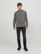 JACK & JONES Glenn Icon 557 Slim Black Washed Jeans BLACK DENIM detail view