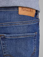 Jack Jones Youths Glenn 814 Junior Boy Slim Jean Blue flat front view