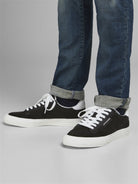 JACK JONES FOOTWEAR Morden Combo Trainers - Anthracite Anthracite model front view