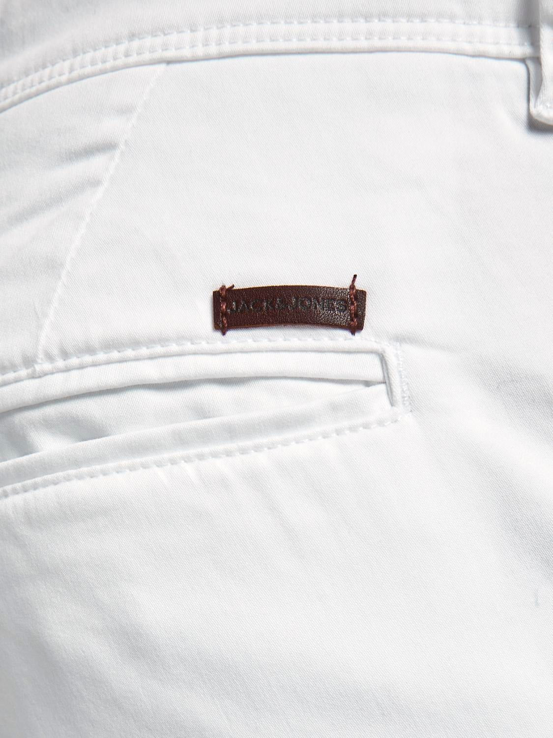 Men's Bowie Shorts Solid-White-Logo View