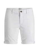 JACK & JONES Bowie Shorts Solid-White WHITE flat front view