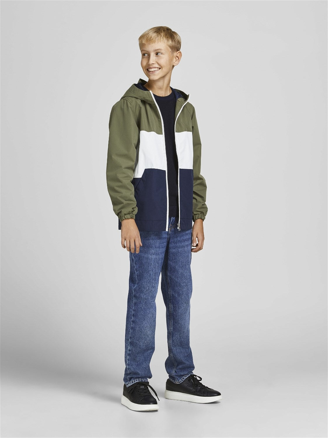 Jack Jones Youths Clark 123 Junior Boy Straight Jean Blue front view