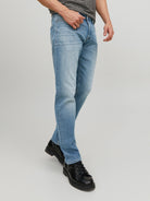 JACK & JONES Mike 011 Relaxed Tapered Fit Jeans BLUE DENIM view 25
