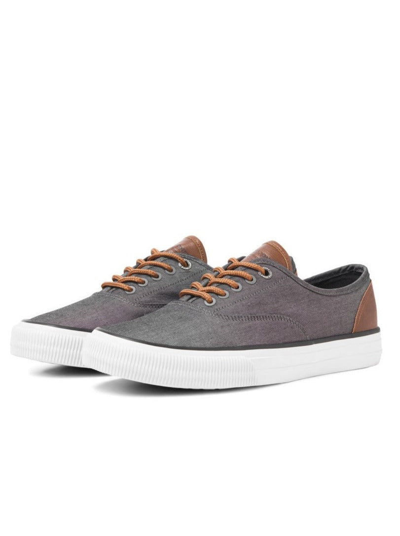 Curtis Casual Chambray Grey Canvas Trainer