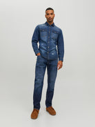 JACK & JONES Mike 211 Relaxed Tapered Fit Jeans BLUE DENIM view 22