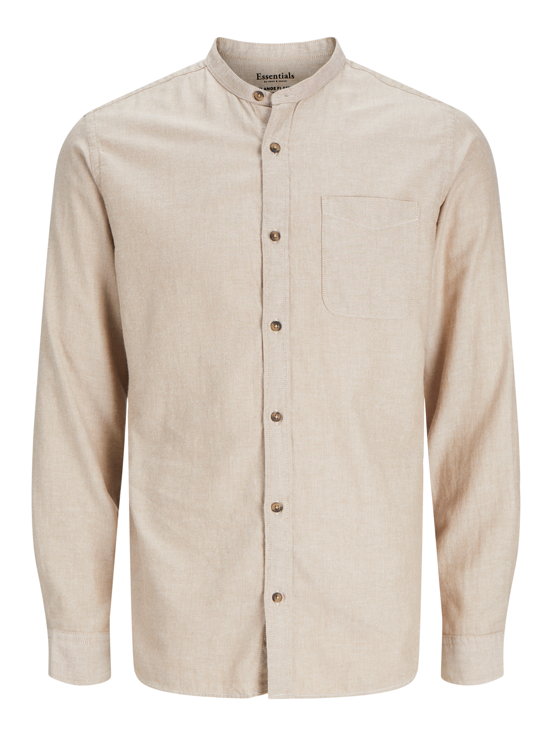 Band Melange Grandfather Oatmeal Shirt-Front view