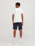 Jack Jones Youths Logo Junior Boy Short Sleeve Tee Navy Blazer side view