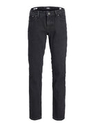 Jack Jones Youths Clark 912 Junior Boy Black Straight Jean Black side view