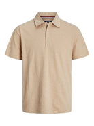 JACK JONES PREMIUM Rex Polo Shirt-Fields Of Rye Fields Of Rye front view