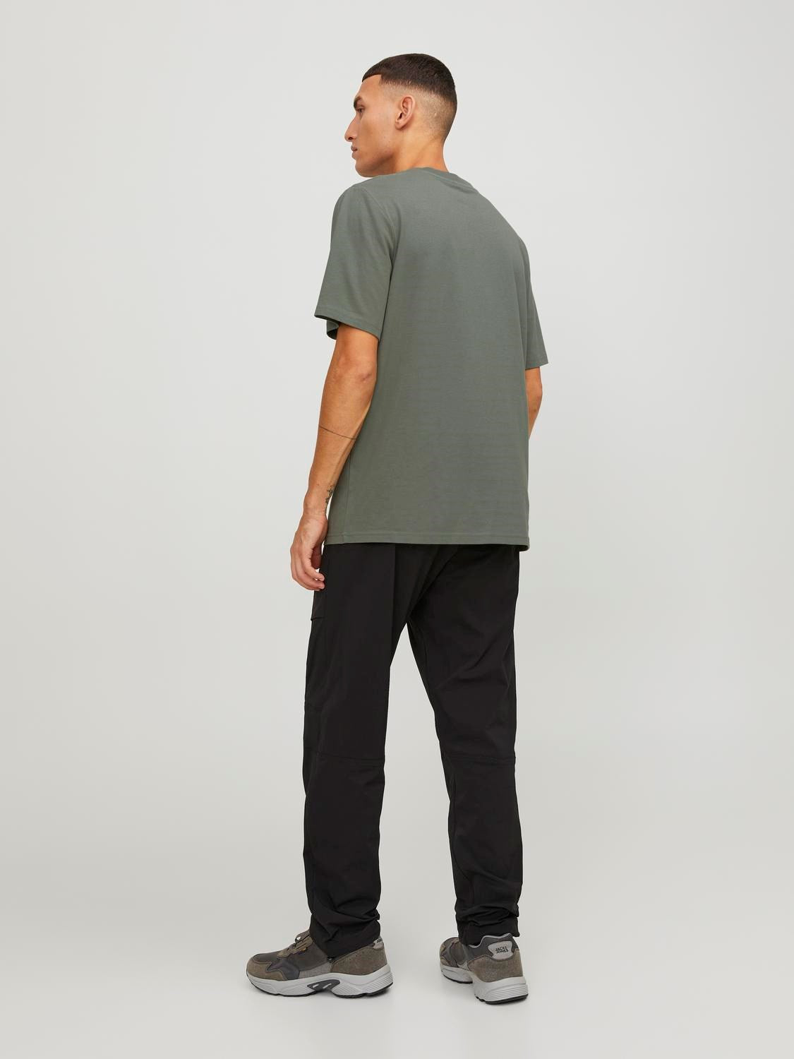 Logan Agave Green Crew Neck Tee-Back view