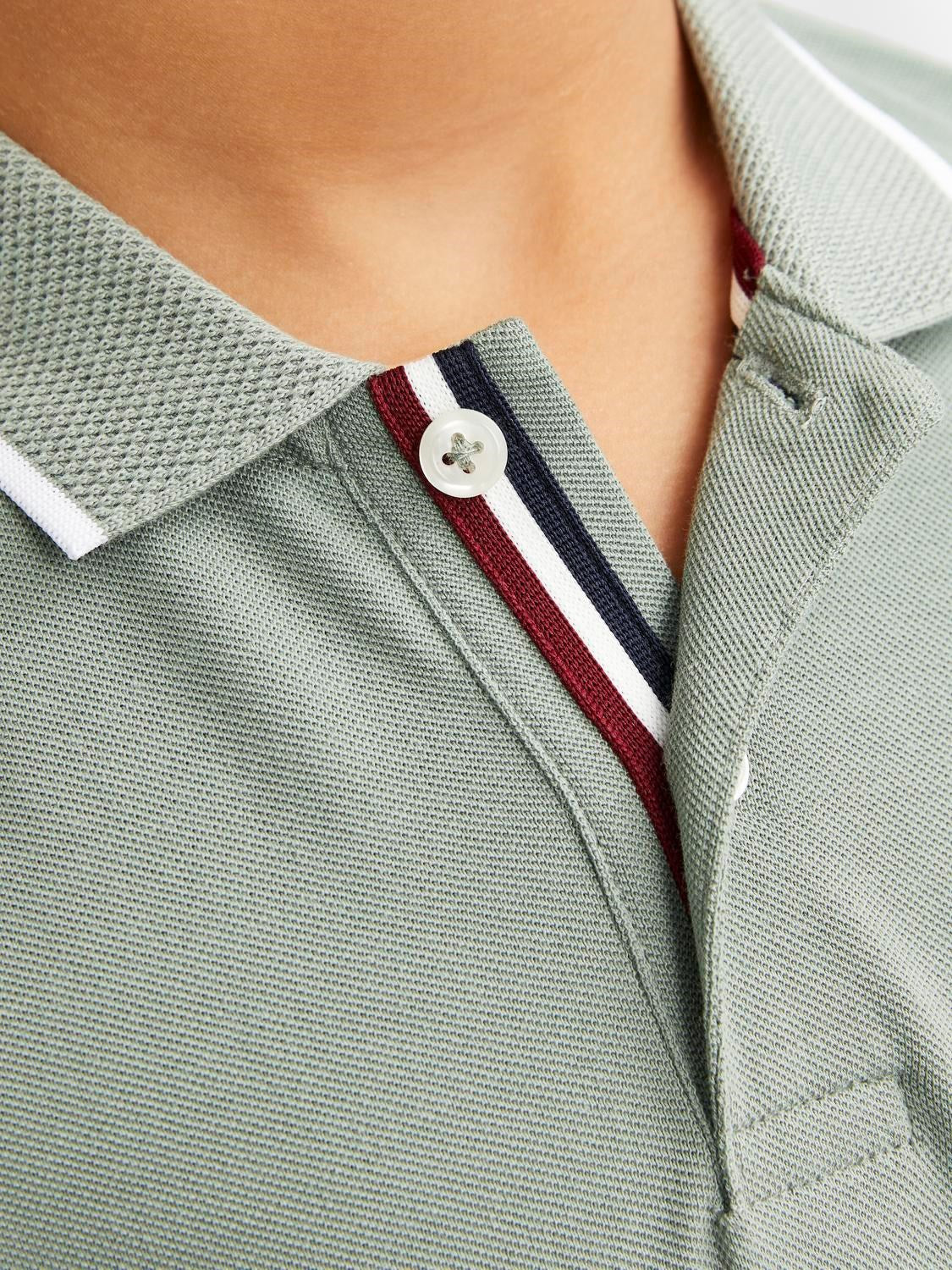 Shield Junior Boy Lily Pad Polo Shirt-Collar detail