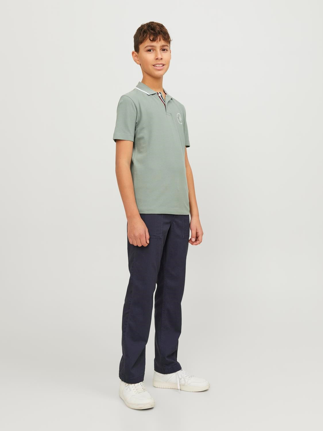 Shield Junior Boy Lily Pad Polo Shirt-Side view