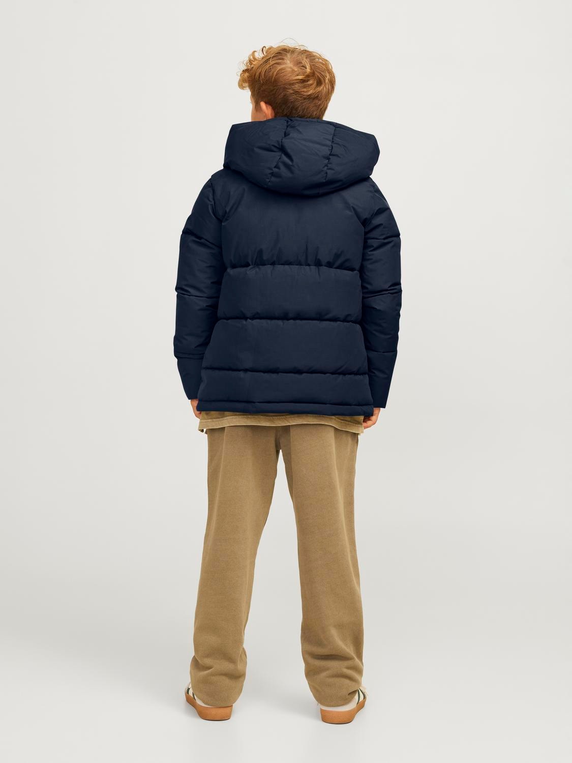 World Puffer Junior Boys Navy Jacket-Back view