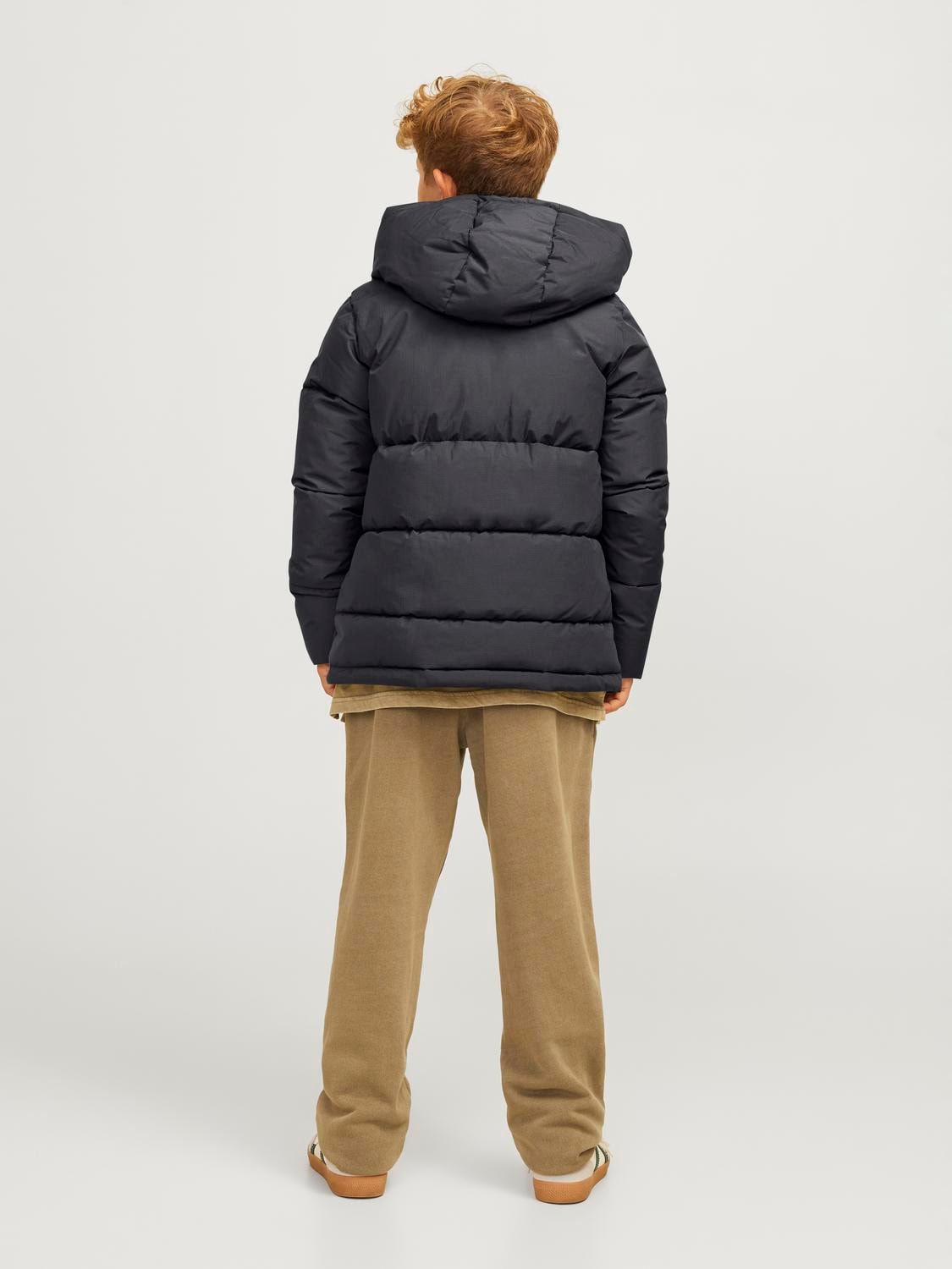 World Puffer Junior Boys Asphalt Jacket-Back view