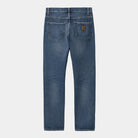 Carhartt WIP Klondike Pants-Dark Used Wash BLUE side view