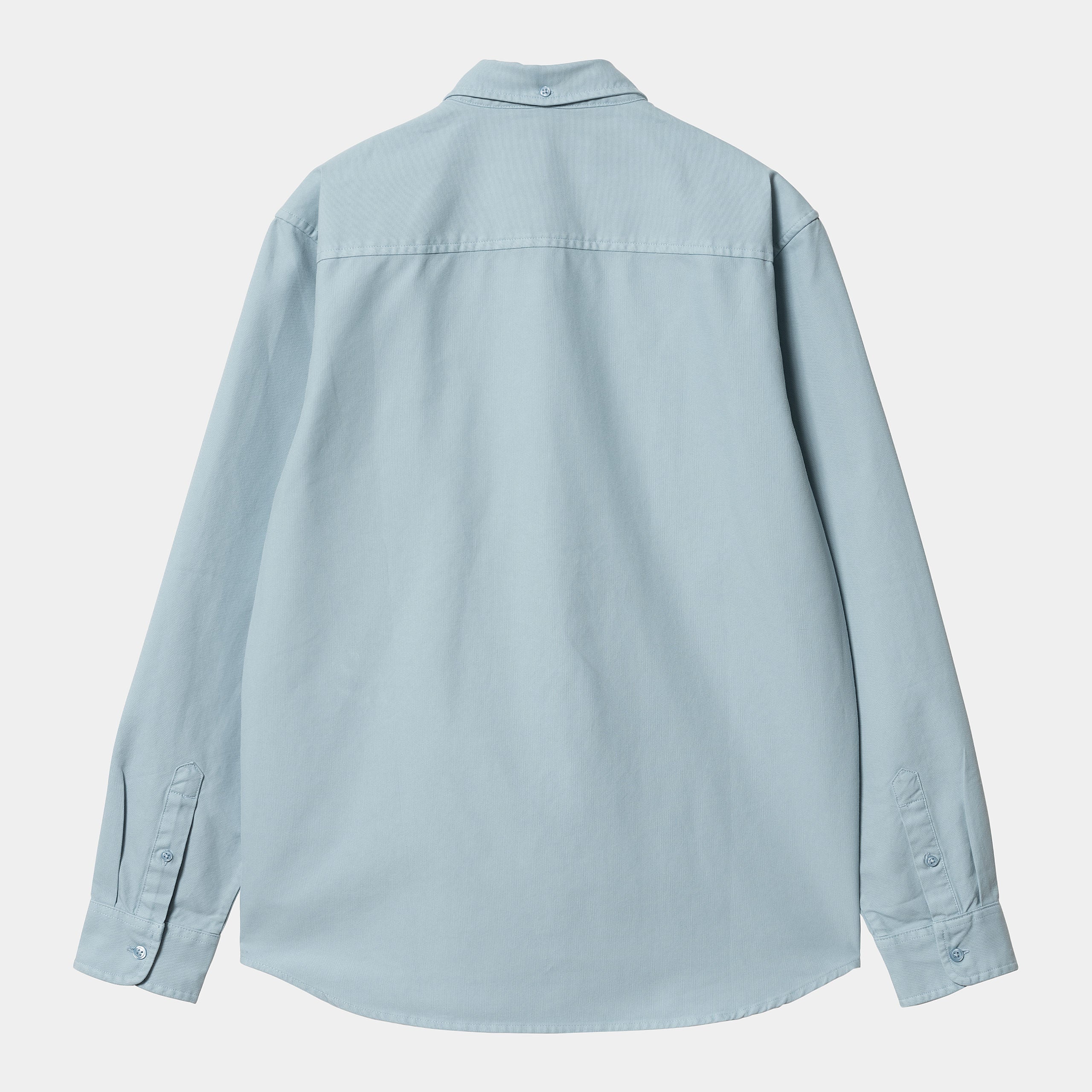 Men's Long Sleeve Bolton Shirt-Frosted Blue-Back View