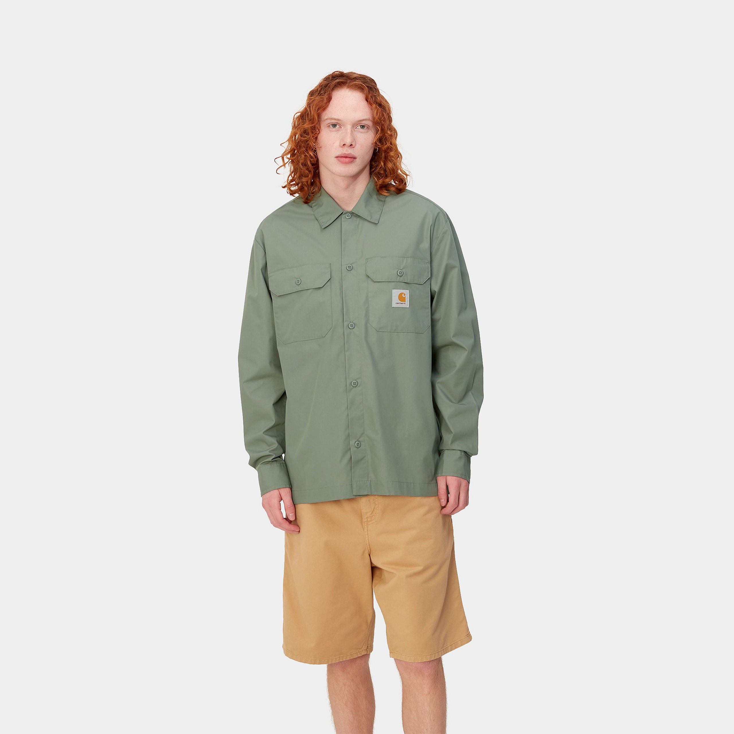 Carhartt WIP Long Sleeve Craft Shirt-Park Park front view
