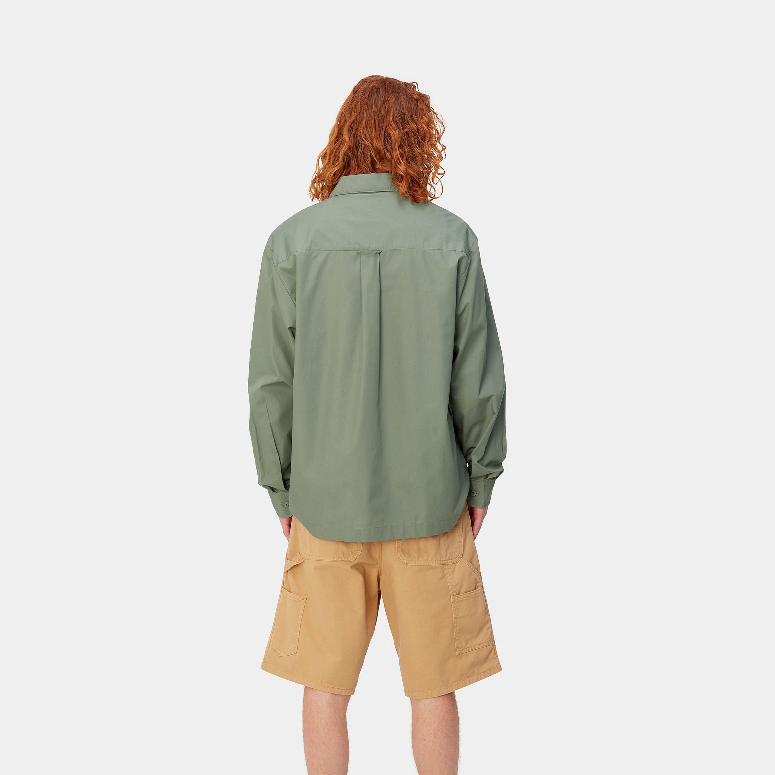 Carhartt WIP Long Sleeve Craft Shirt-Park Park model front view