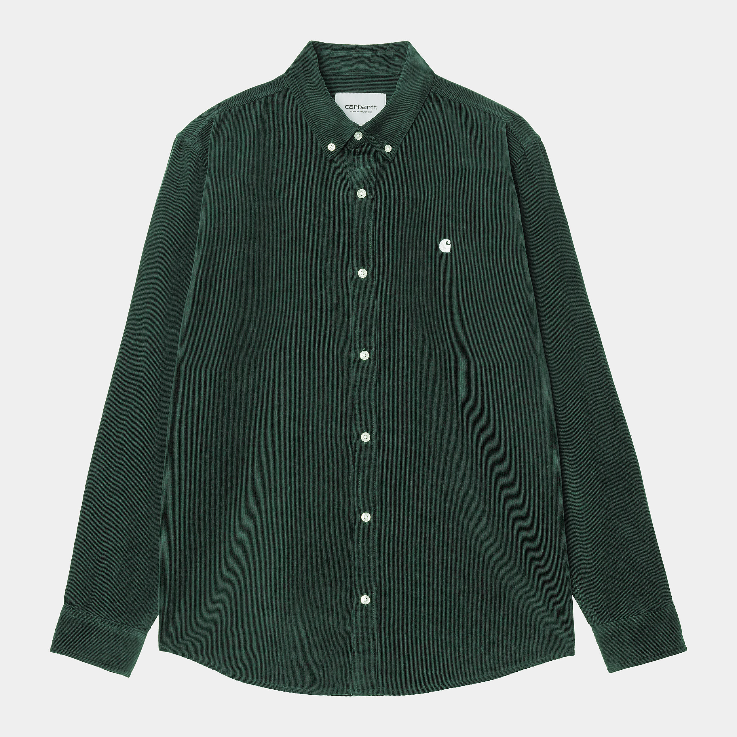 L/S Madison Fine Cord Shirt-Conifer / Wax