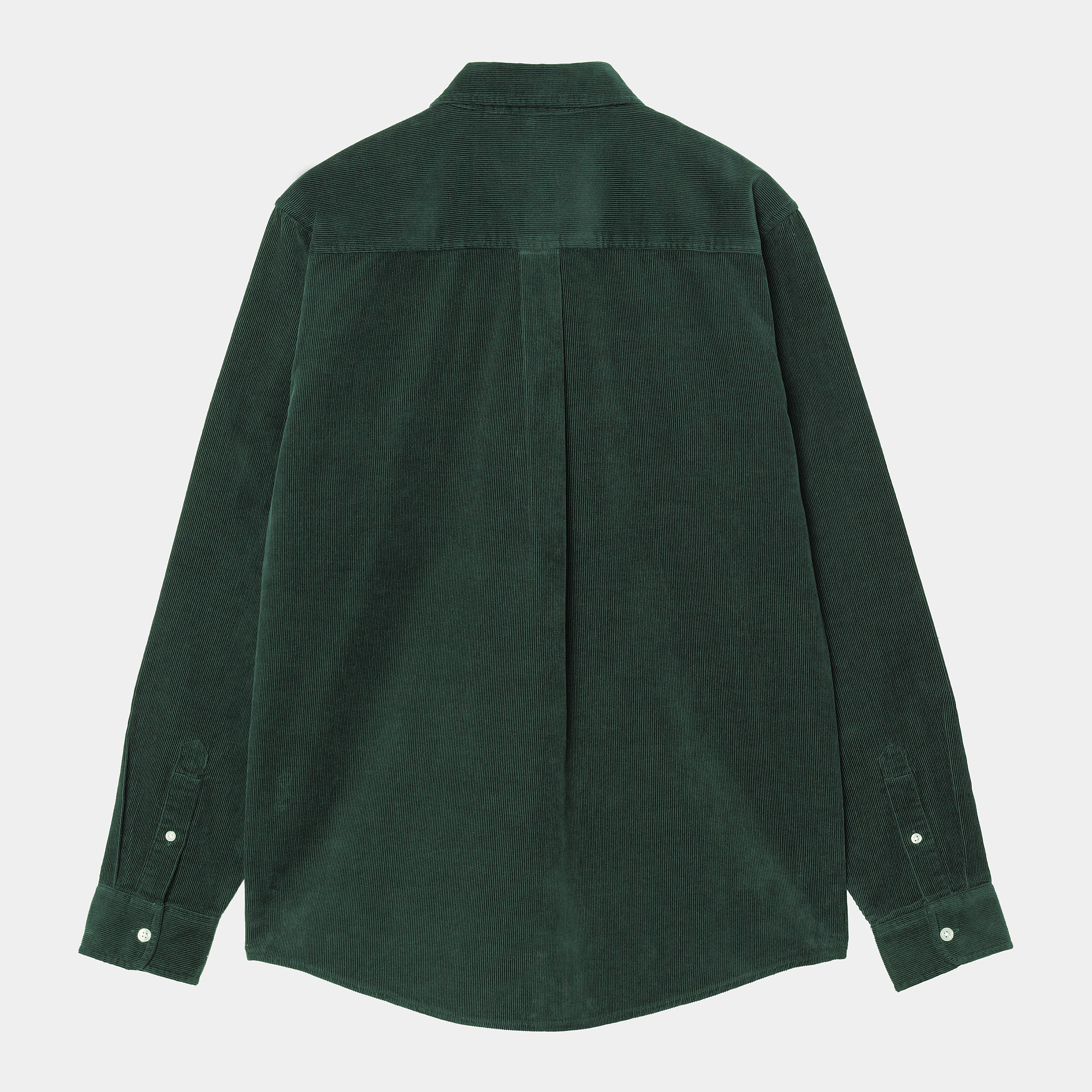 L/S Madison Fine Cord Shirt-Conifer / Wax-Back view