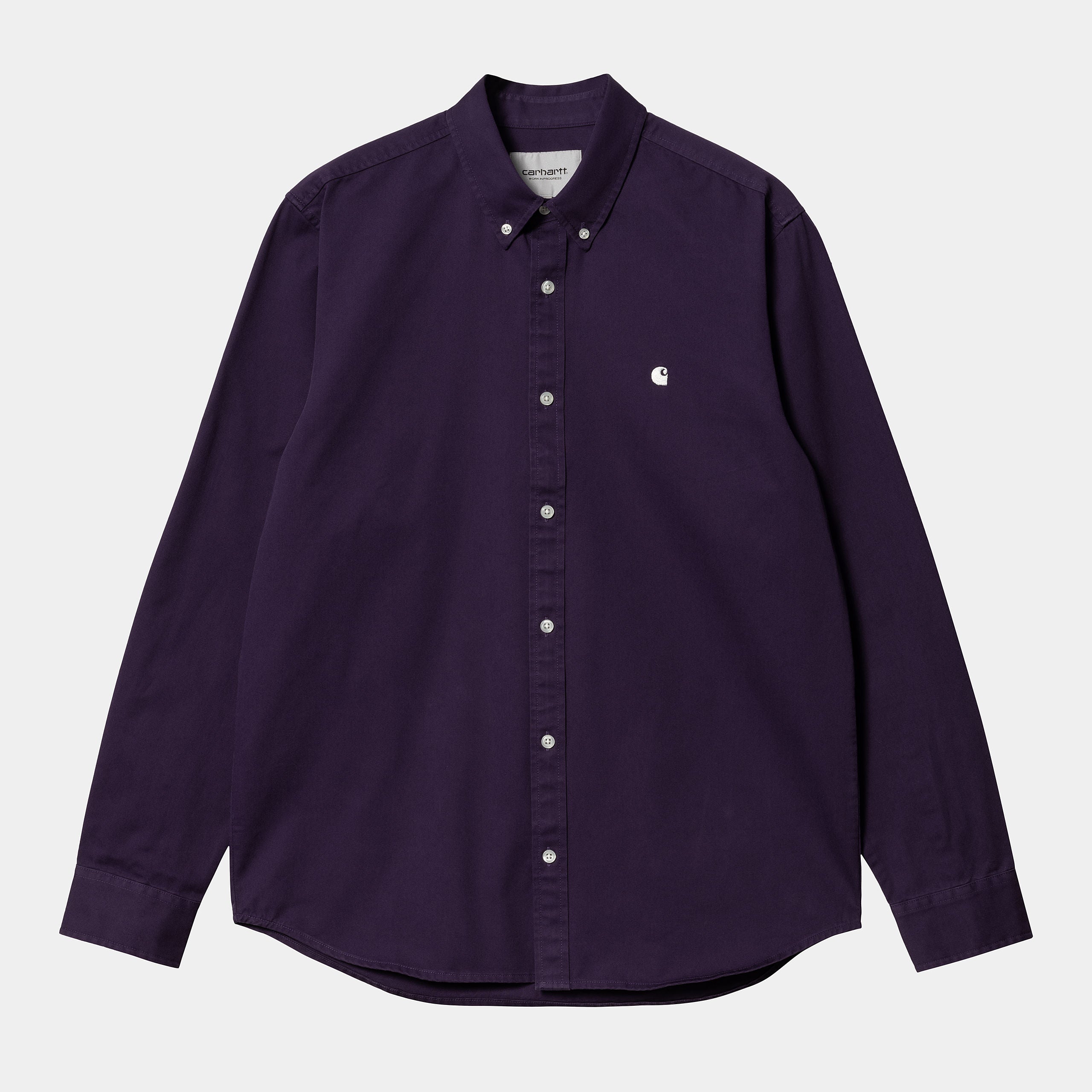 Men's Long Sleeve Madison Shirt-Cassis / Wax-Front View