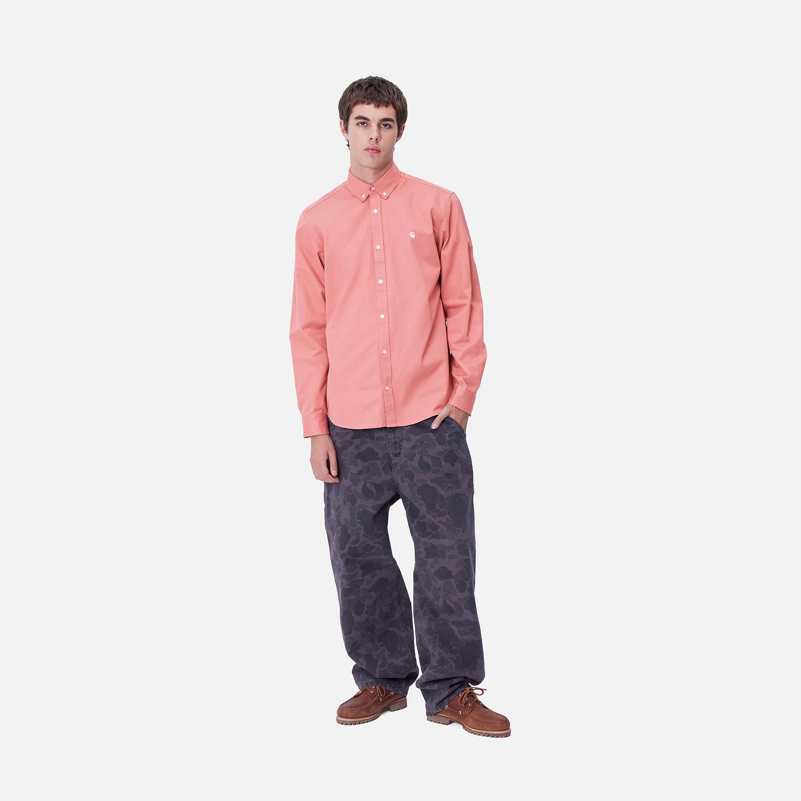 Madison Shirt-Dusty Rose / Wax-Full model view