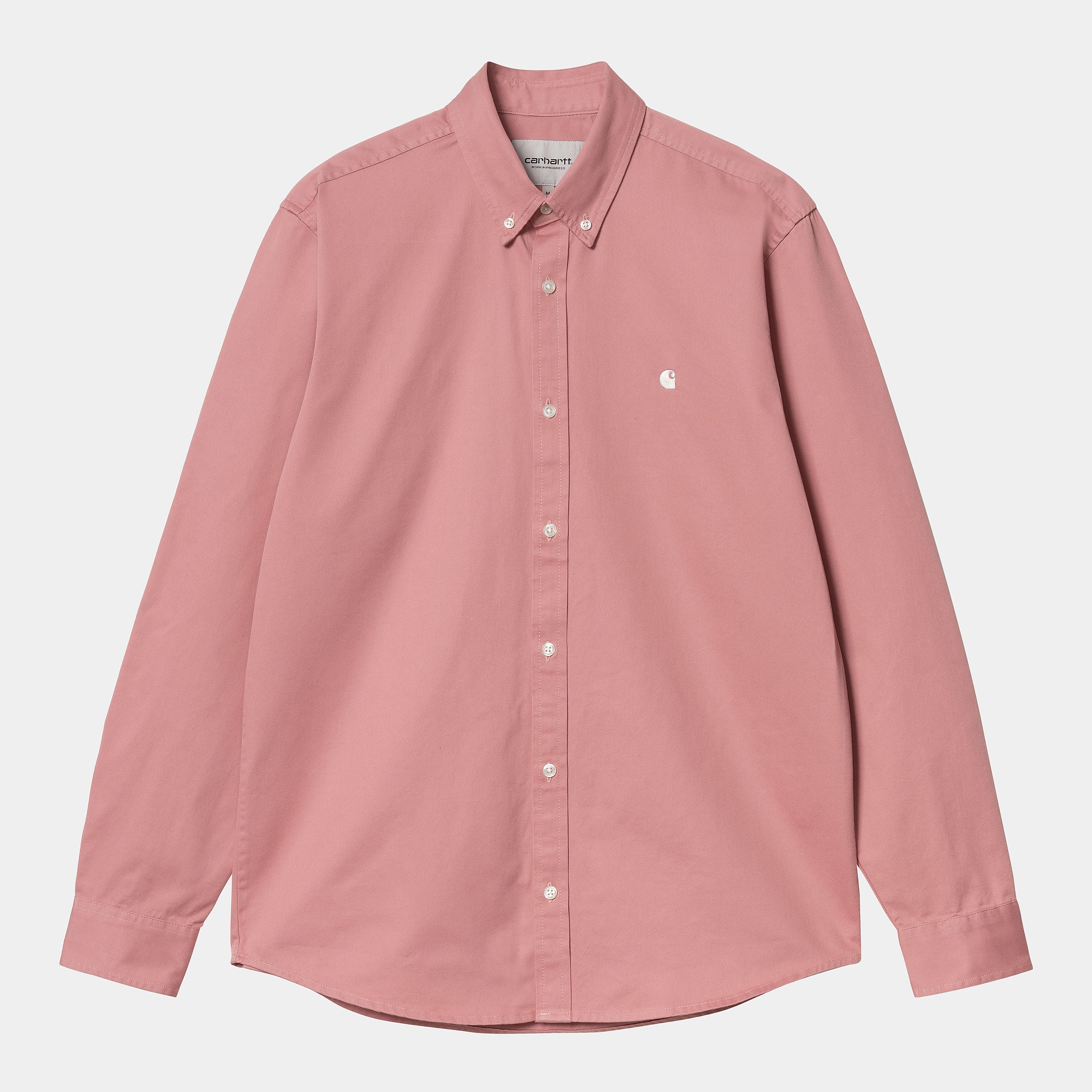Carhartt WIP Madison Shirt-Dusty Rose / Wax Dusty Rose / Wax full front view