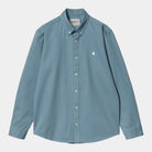 Carhartt WIP Long Sleeve Madison Shirt-Icy Water / Wax Icy Water / Wax back view
